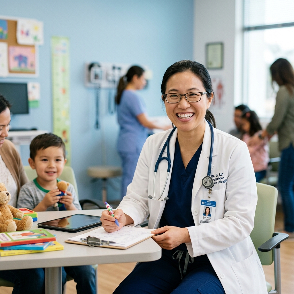 Caregiver smiling